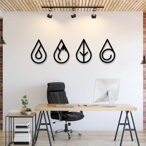 Four Elements Singa - Metal Wall Hanging